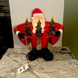 Santa dip bowl and spreaders